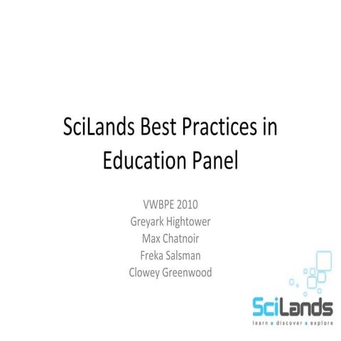 SciLands Best Practices in Education Panel and Discussion
