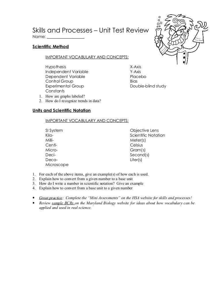 Scientific Method Review Worksheet