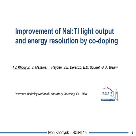 NaI:Tl-based radiation detector with improved light output and energy resolution