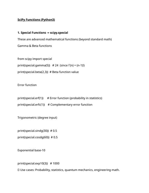 python library functions: Scipy functions.docx
