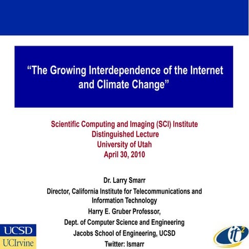 The Growing Interdependence of the Internet and Climate Change