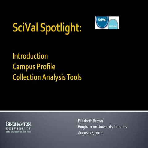 Scival Spotlight Overview