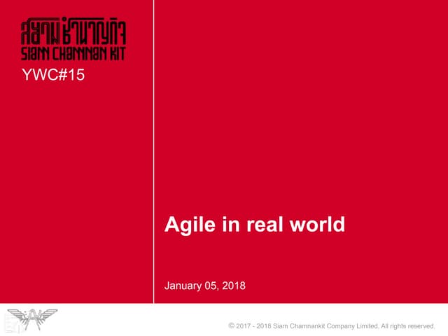 Sck Agile in Real World