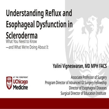 Reflux and Esophageal Dysfunction in Scleroderma: Addressing Challenges and Enhancing Patient Outcomes