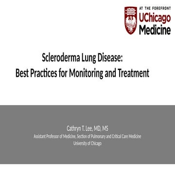 Scleroderma and Lung Disease, Dr. Cathryn Lee