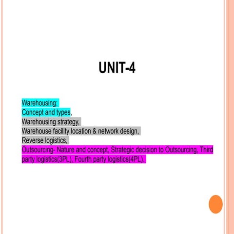 Supply chain lmUNIT 4.power point presentation