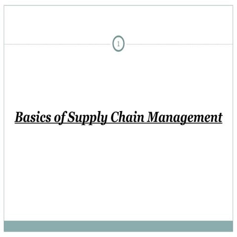 supply chain management 