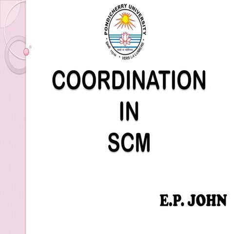 Coordination in Supply Chain