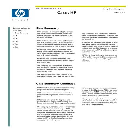 Global case study HP
