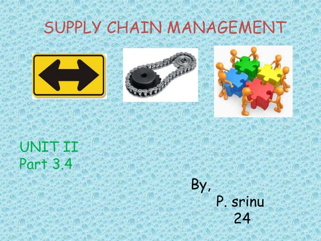 supply chain management