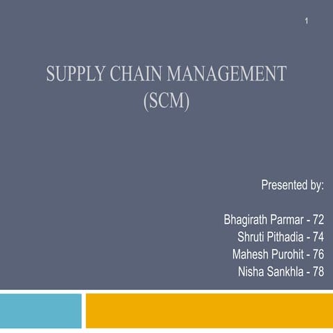 Supply Chain Management