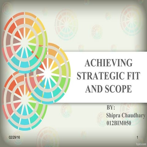 Achieving Strategic Fit and Scope 