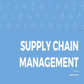 SUPPLY CHAIN MANAGEMENT UNIVERSITY OF NORTHERN PHILIPPINES, AN ACADEMIC INSTI...