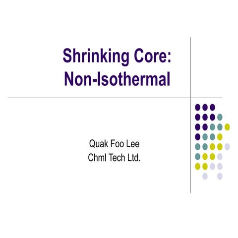 Shrinking Core: Non-Isothermal Reaction