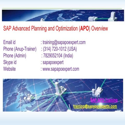 Supply Chain Planning and SAP APO Overview