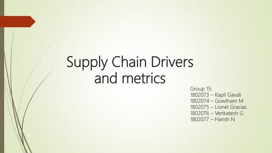 Supply chain drivers | PPTX