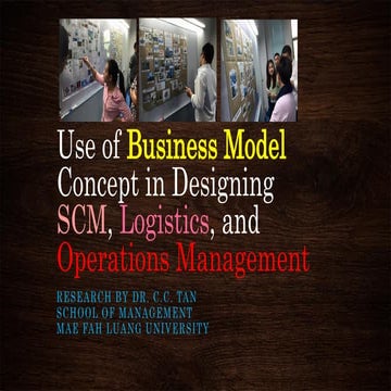 Supply Chain Management and OM in business model cc tan (2015)