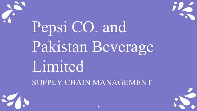 PAKISTAN BEVERAGES LIMITED