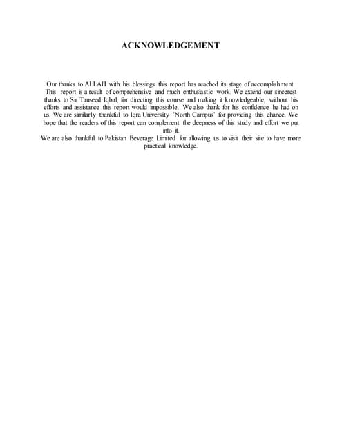 PAKISTAN BEVERAGES LIMITED