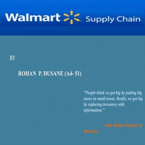 Walmart supply chain management