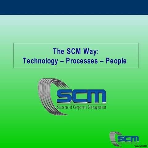 SCM Revenue Generation Engines