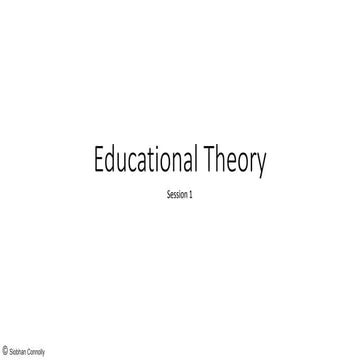 Educational theory for Anatomy 