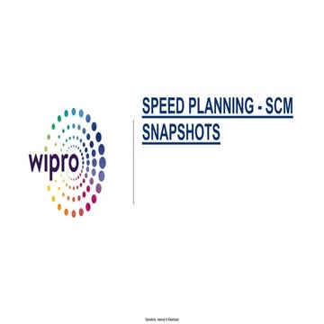 Wipro Supply Chain Management Planning