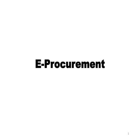 Scm t3 e-procurement
