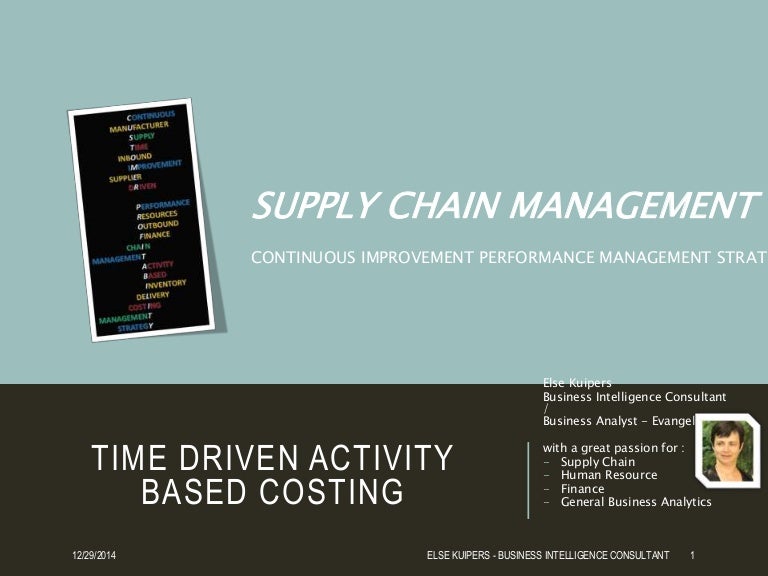 TIME DRIVEN ACTIVITY BASED COSTING