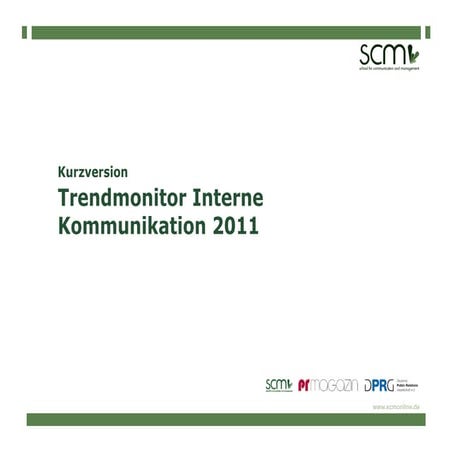 Trendmonitor Interne Kommunikation 2011