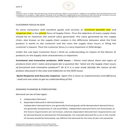 Scm unit 