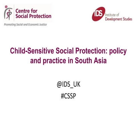 Child-sensitive social protection: policy and practice in South Asia ...