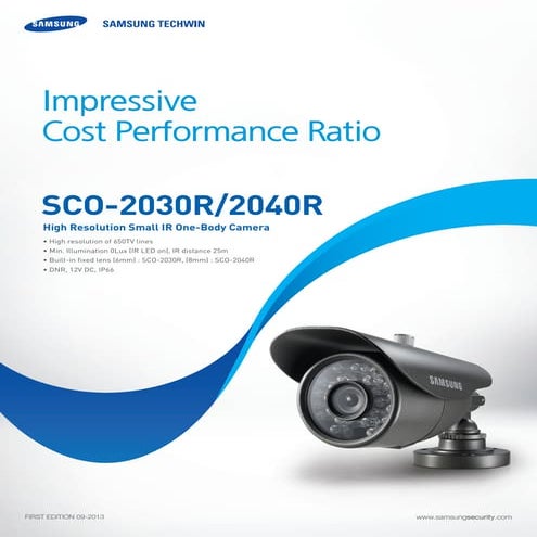 Samsung Techwin SCO-2040R Data Sheet