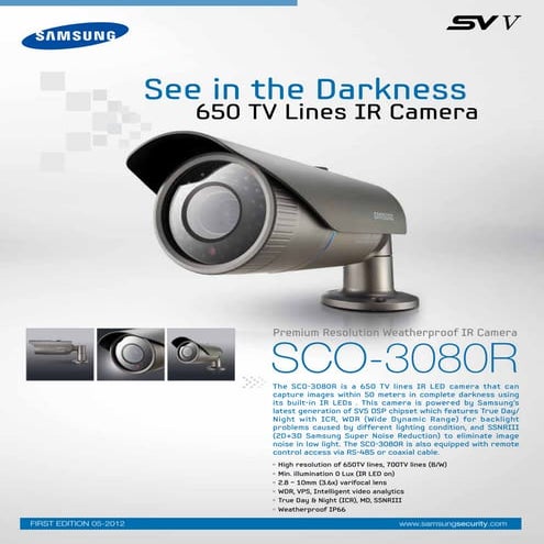Samsung Techwin SCO-3080R Data Sheet