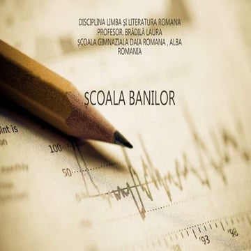 Scenariu didactic „Școala banilor”