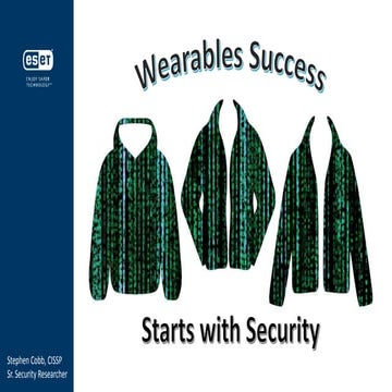 Security and Wearables: Success starts with security