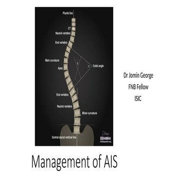 Lenke Classification for Adolescent Idiopathic Scoliosis (AIS) | PPTX