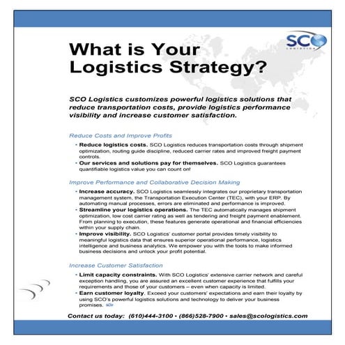 Sco logistics