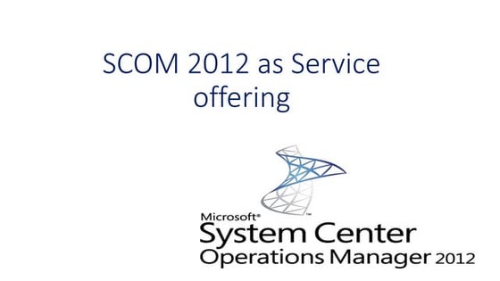SCOM 2012 service SaaS