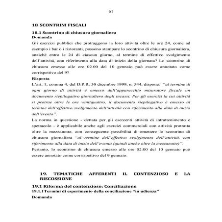 Scontrino fiscale dop mezzanotte