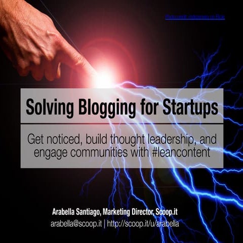 Solving Blogging for Startups