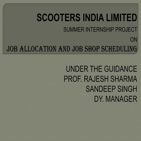 Scooter india,sip presentation