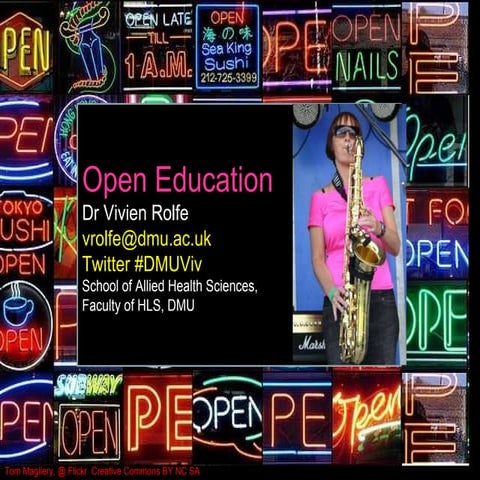 Scooteroer pg cert talk introduction to open education by v rolfe sept11