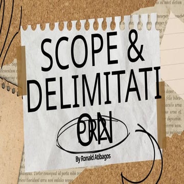 Scope and Delimitation for practical research in grade 12 | PPT