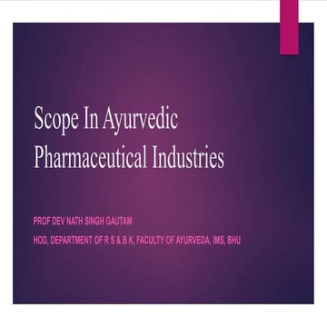 Scope in Ayurvedic Pharmaceutical Industries.pptx