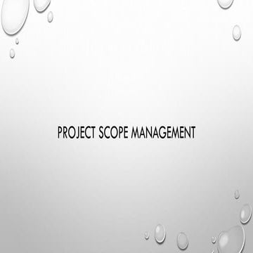 Project scope selection and management file.