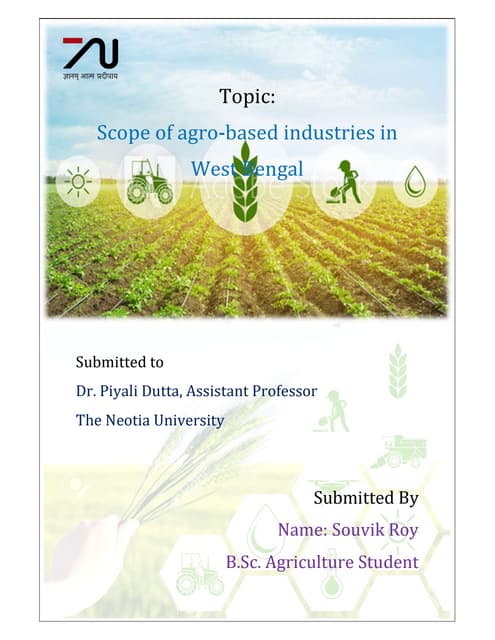 Scope of agro based industries in west bengal