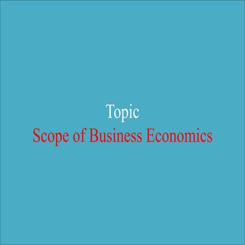 Scope of business eco