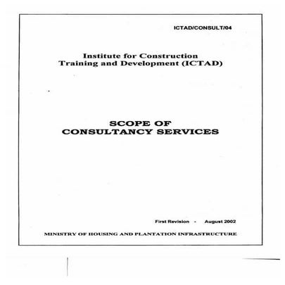 Scope of consultancy services - ICTAD - consul