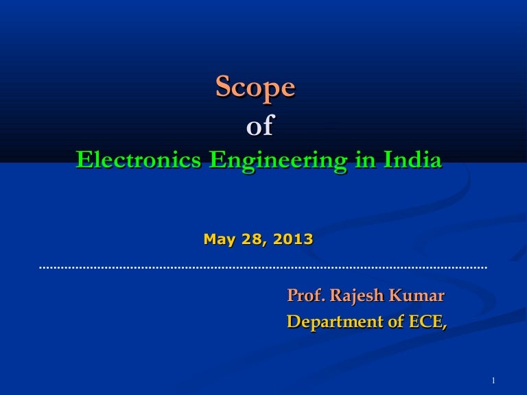 Scope of electronics engineering in india